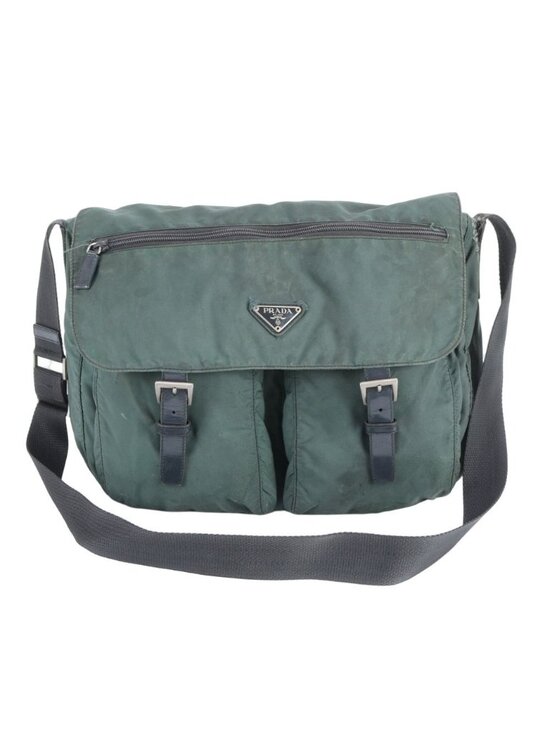 Prada Other - ★SOLD★ Prada Tessuto Nylon Triangle Logo Leather Shoulder Bag Crossbody